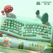 Forest Party 104+34 / 54 Cherry Profile Keycap Set Cherry MX PBT Dye-subbed for Mechanical Gaming Keyboard
